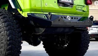CrawlTek Rear Bumper Blaze - Cutout for 30" Light Bar - Black Compatible with 2018-2023 Jeep Wrangler JL