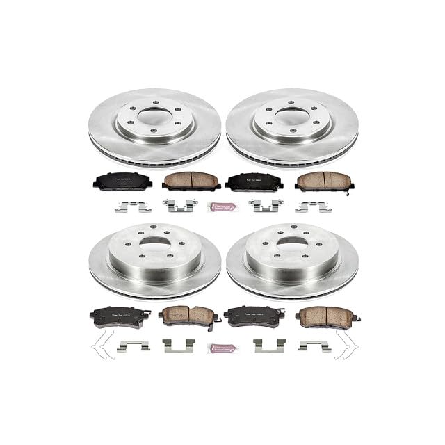 Power Stop KOE6322 Replacement Brake Kit-OE Front and Rear Brake Rotors & Ceramic Pads For INFINITI QX56, INFINITI QX80, Nissan Armada [Model Specific]