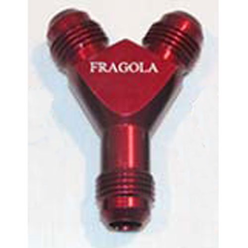 Fragola 900611-RD Performance Systems Y-Fitting 10An Male Inlet X 8An Male Outlets Red