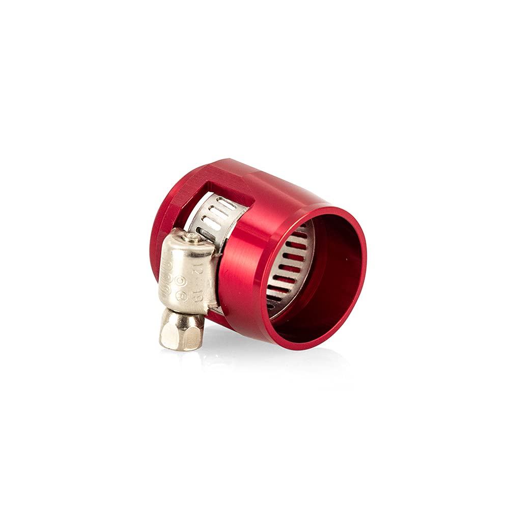 Mishimoto -12AN Hex Hose Finisher Clamp Set MMHXF-12-4-RD, Red
