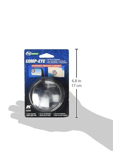 K Source 3" Round Fit System, Adjustable Spot Mirror, Convex Glass for Wider Rear View, Universal Fit for Cars, SUVs, Trucks
