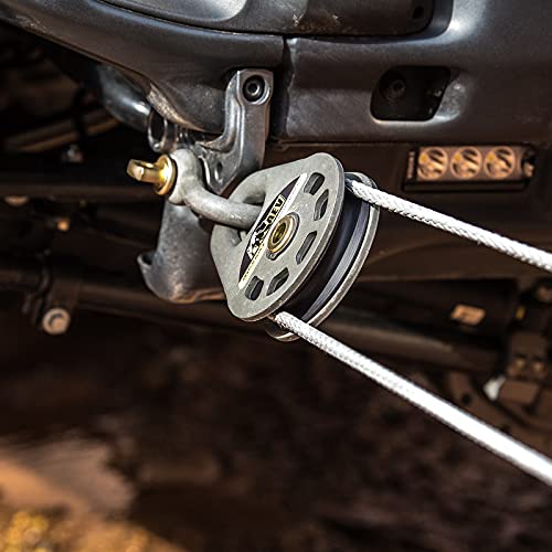 Snatch Block AEV Mid-Size/Full-Size - Breaking Strength: 52,000lbs Snatch Block can be Used with Both a Traditional Steel Cable or a Synthetic Winch line Max Cable Diameter: 7/16"