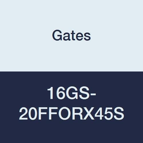 GlobalSpiral Couplings Gates 16GS-20FFORX45S, Female Flat-Face O-Ring Swivel, Zinc Plated Carbon Steel, 6.46", 45° Bent Tube, 1" ID