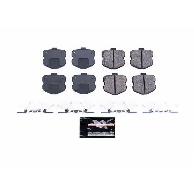 Power Stop Z23-1185R Z23 Evolution Sport Rear Carbon Fiber Infused Ceramic Brake Pads with Hardware For Chevrolet Corvette 2006-2013 [Model Specific]