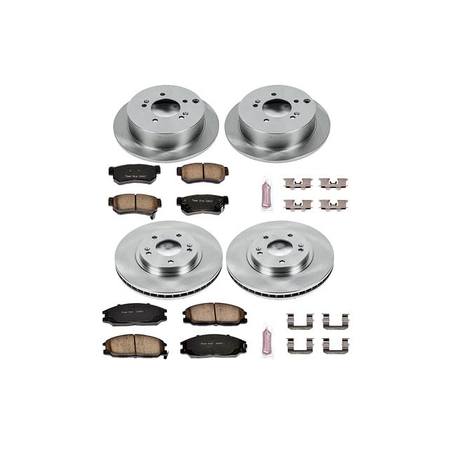 POWERSTOP Autospecialty KOE4446 Front and Rear Replacement Brake Kit-OE Brake Rotors & Ceramic Brake Pads For Hyundai Santa Fe 2001-2006 [Model Specific]