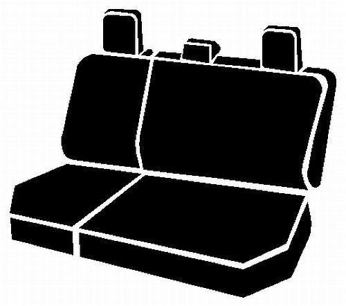 Gray FIA TRS42-26 Custom Fit Rear Seat Cover Split Seat 60/40 - Saddle Blanket (Solid Gray)