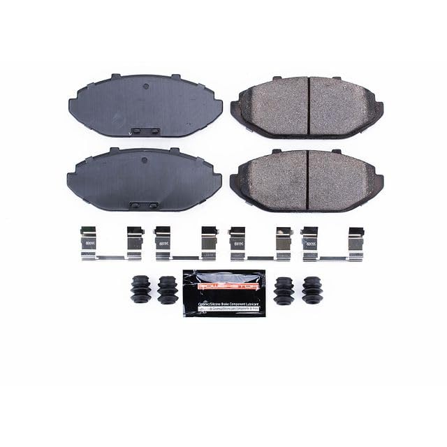 Power Stop Z23-748 Z23 Evolution Sport Carbon Fiber Infused Ceramic Brake Pads with Hardware For Ford Crown Victoria, Lincoln Town Car, Mercury Grand Marquis [Model Specific]