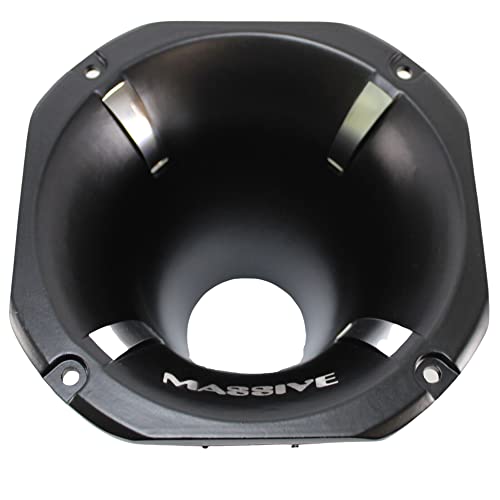 F4 Massive Audio Flare Horn | 2" Bolt-On Compression Driver Horn | 90° x 40° Dispersion | High SPL | Pro Audio & Car Sound Upgrade