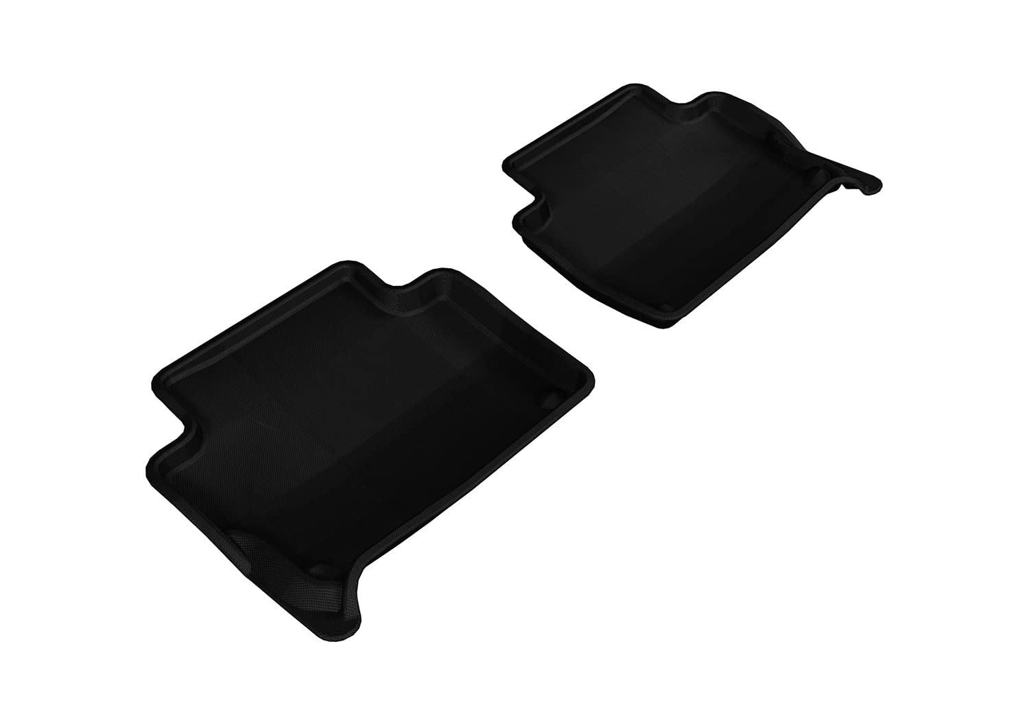 Kagu Floor Mat (Black) 3D MAXpider Custom Fit for 2007-2015 Audi Q7-2ND Row