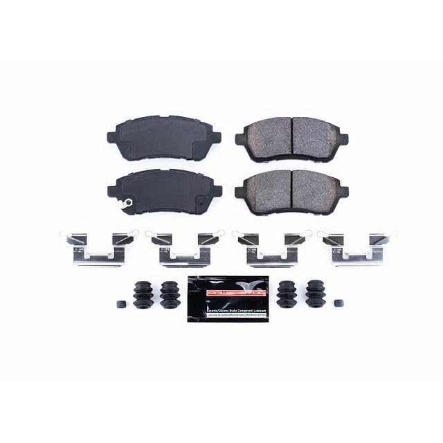 Power Stop Z23-1454A Z23 Evolution Sport Carbon Fiber Infused Ceramic Brake Pads with Hardware For Mazda 2 2011-2014 [Model Specific]