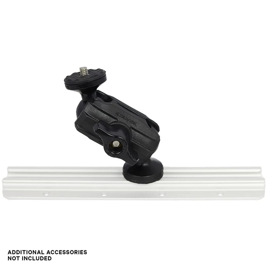 YakAttack Camera Mount Articulating | 5.5" Tall with ScrewBall Base | Compatible with GoPro & 1/4-20 | Low-Profile Adjustable Track Mount for Kayaks | Made in USA
