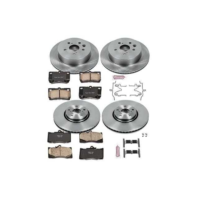Power Stop Autospecialty KOE4070 Front and Rear Replacement Brake Kit-OE Brake Rotors & Ceramic Brake Pads For Lexus GS350 GS430 GS450h GS460 IS350 IS350C