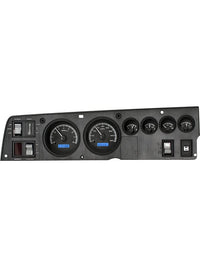 Dakota Digital Analog Gauge System Aftermarket for 68-70 Dodge Charger Super Bee 69-70 Coronet R/T, 70 Plymouth GTX and Road Runner Black Alloy Blue Backlighting VHX-68D-CHG-K-B