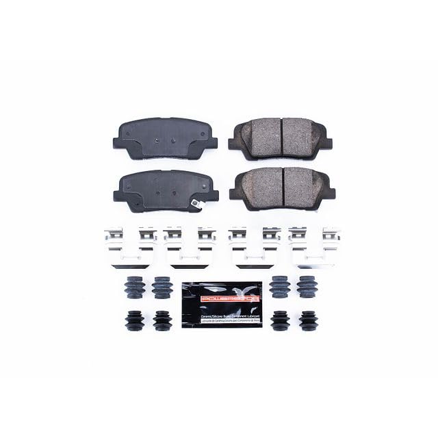 Power Stop Z23-1284 Ceramic Brake Pads Rear with Hardware For Genesis G70, Genesis G80, Entourage, Equus, Gene, Genesis Coupe, Santa Fe XL, K900, Sedona, Sed, Sorento, Stinger [Model Specific]