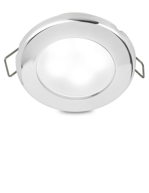 Hella Marine 3" Round EuroLED 75 Spring Mount Down Light - Warm White LED - Stainless Steel Rim - 12V