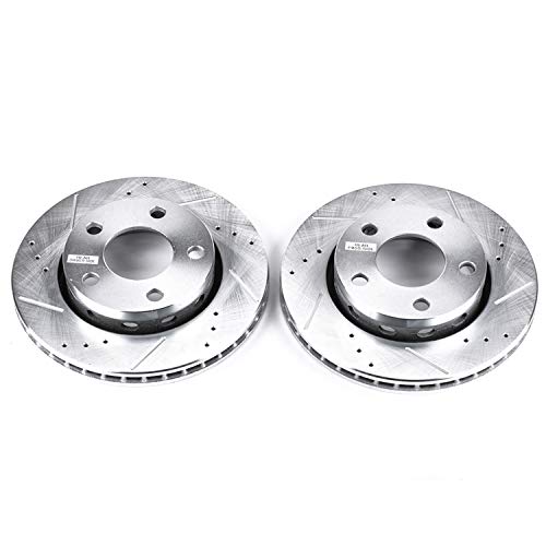 Rear Power Stop EBR638XPR Drilled & Slotted Rotor Pair For Audi S4 2000-2002/Audi S4 2000-2002 [Vehicle Specific]