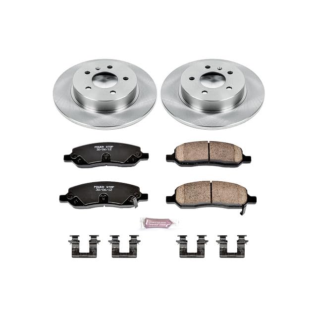 Power Stop KOE4658 Rear Replacement Brake Kit-OE Brake Rotors & Ceramic Brake Pads For Buick Lucerne 2006-2011, Cadillac DTS 2006-2011 [Model Specific]