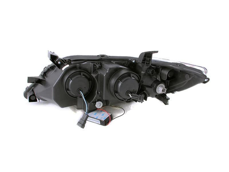 121442 ANZO USA Headlight Set Projector w/CCFL Halo-Black