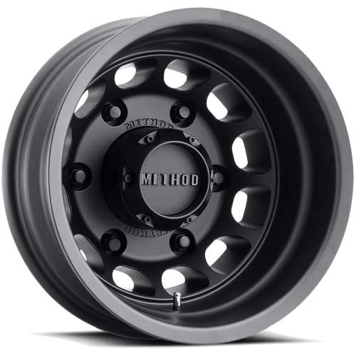 TRANSIT Method Race Wheels 901 DUALLY Black Wheel with Matte (16 x 6. inches /6 x 180 mm, -134 mm Offset)