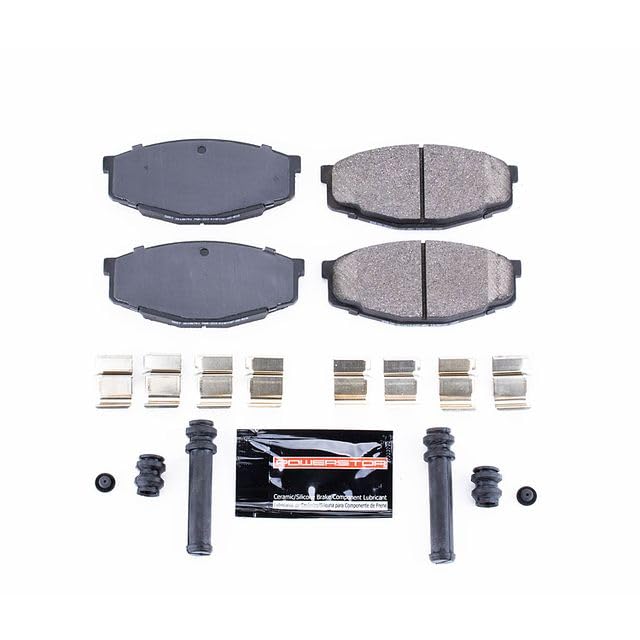 Power Stop Z23-207 Z23 Evolution Sport Carbon Fiber Infused Ceramic Brake Pads with Hardware For Toyota Cressida 1981-1988, Toyota Pickup 1985-1995 [Model Specific]