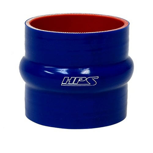 HPS Silicone High Temperature HTSHC-200-L6-BLUE 4-ply Reinforced Straight Hump Coupler Hose, 80 PSI Maximum Pressure, 6" Length, 2" ID, Blue