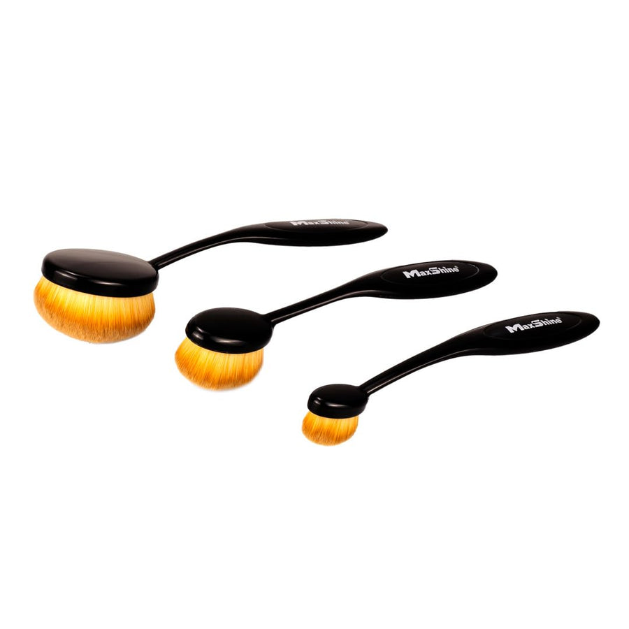 3-Piece Maxshine Detailing Brush Set | Large, Medium, Small Sizes, Ultra-Soft Bristles, Ergonomic Handles | Multi-Purpose Car Cleaning, Chemical Resistant, Easy to Clean
