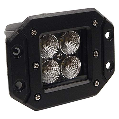 2" Square Cree Led Flood Flush Mount Light Southern Truck 77910, Single Unit, Chrome Series Amber/White; Includes Hardware, Harness Sold Separately