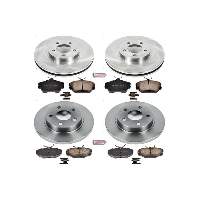 POWERSTOP Autospecialty KOE1320 Front and Rear Replacement Brake Kit-OE Brake Rotors & Ceramic Brake Pads For Ford Taurus, Lincoln Continental, Mercury Sable [Model Specific]