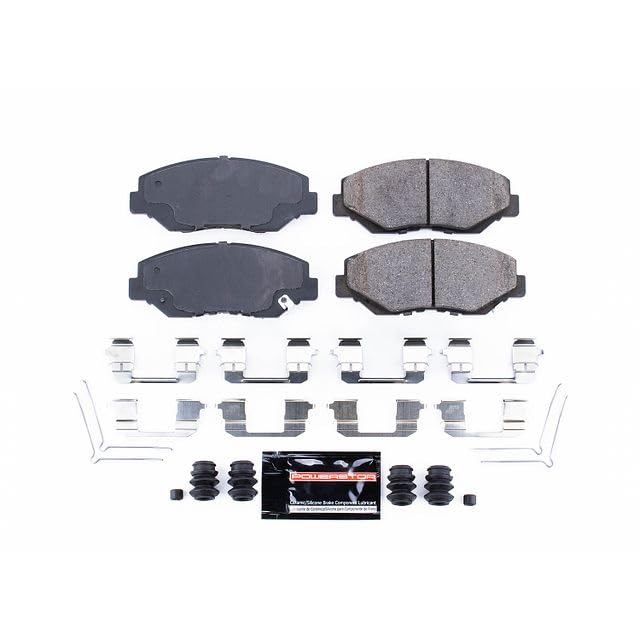 Power Stop Z23-914 Z23 Evolution Sport Carbon Fiber Infused Ceramic Brake Pads with Hardware For Acura ILX Honda Accord Civic CR-V Element Fit Pilot [Application Specific]