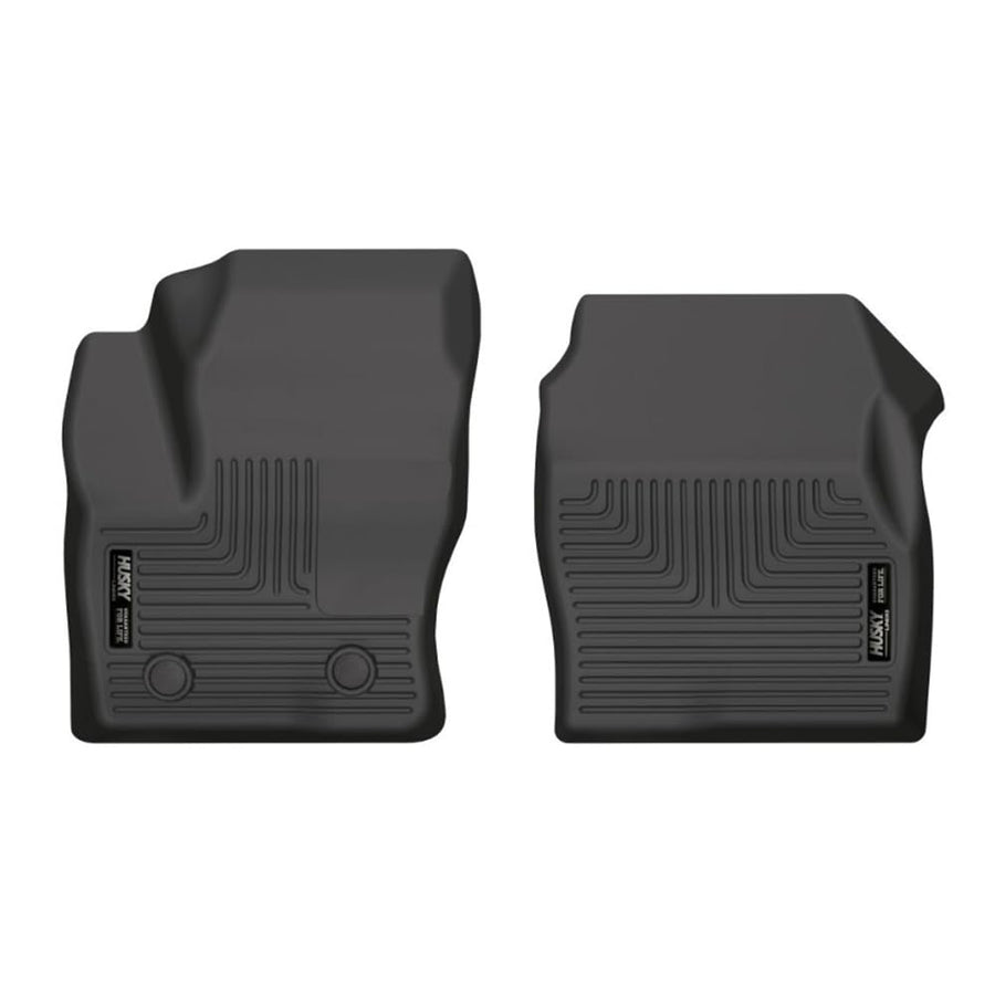 Weatherbeater Husky Liners Floor Mats | Fits 2020-2024 Ford Transit Connect w/Vinyl Flooring | Front Row, 2-pc Black - 13351