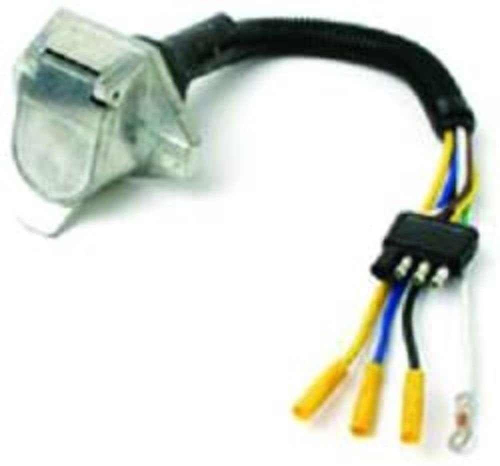 KIT-7P-4 Custer 7 Round Socket Connector Kit, Prewired for 4 Flat