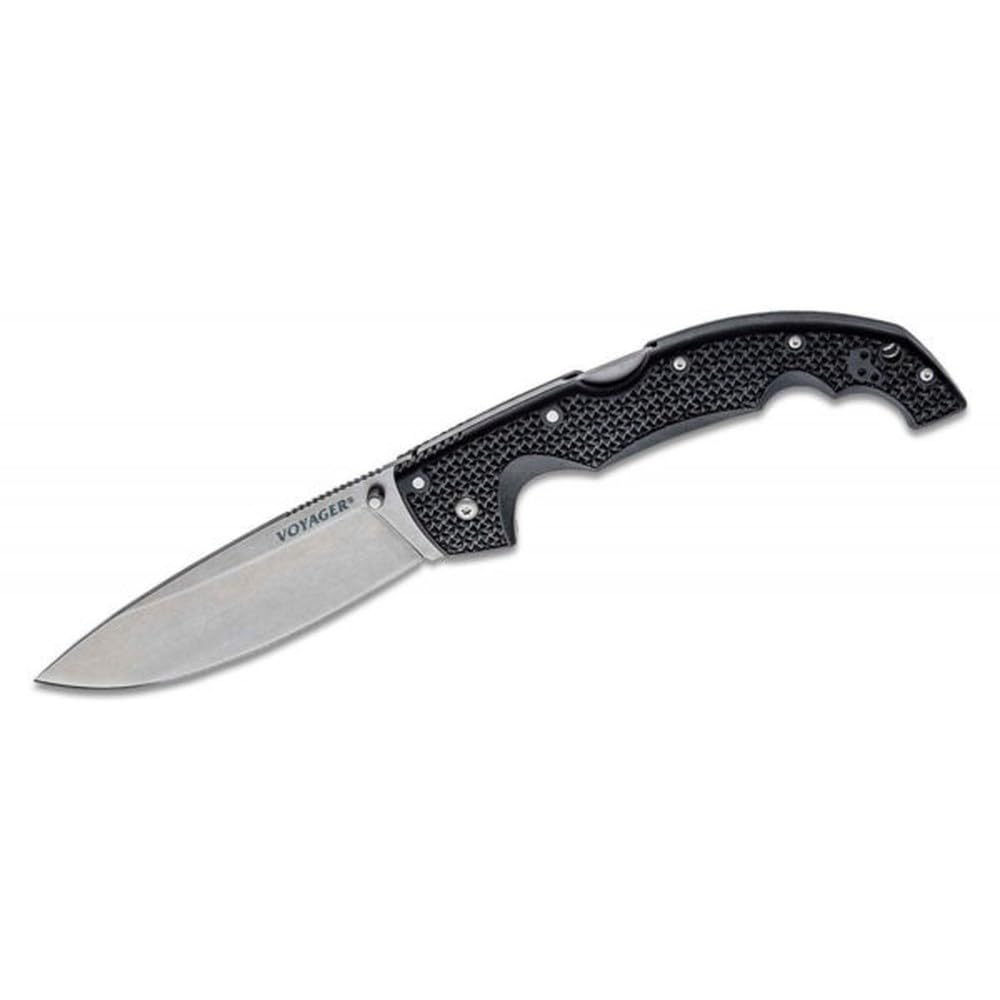 Cold Steel Voyager XL 5.5" AUS10A Drop Point Razor-Sharp Blade 6.75" Griv-Ex Handle Everyday Carry Tactical Folding Knife, Boxed