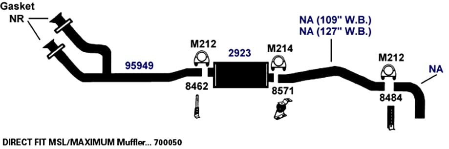 Exhaust Muffler AP Exhaust Products 2923