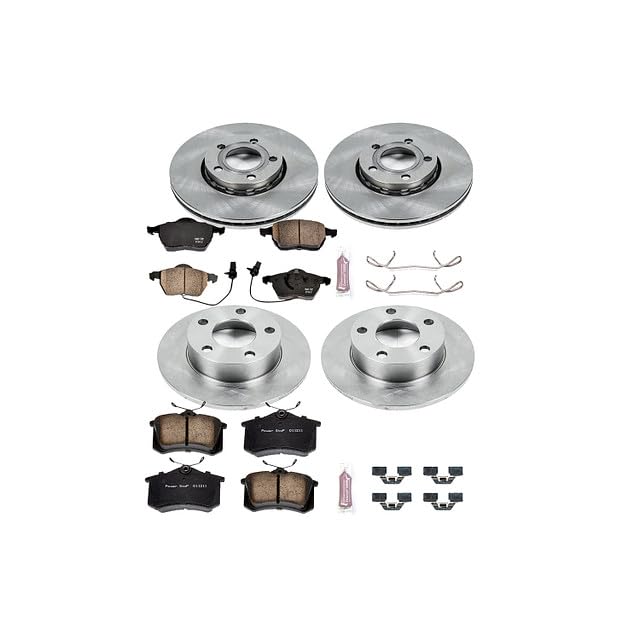 POWERSTOP Autospecialty KOE2800 Front and Rear Replacement Brake Kit-OE Brake Rotors & Ceramic Brake Pads For Volkswagen Passat 1999-2005 [Model Specific]