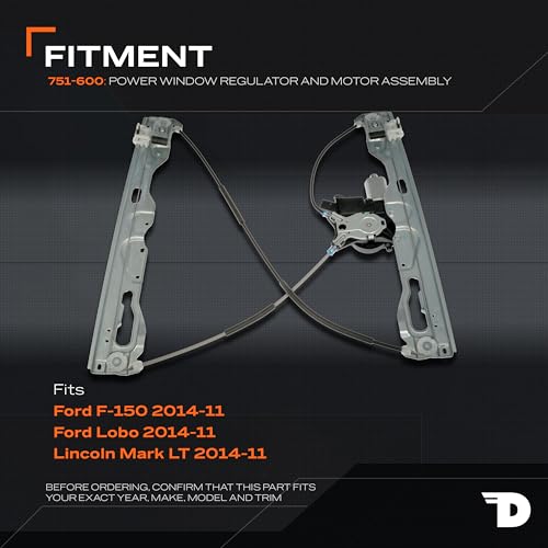 Dorman Front Driver Side 751-600 Power Window Regulator and Motor Assembly Compatible with Select Ford / Lincoln Models
