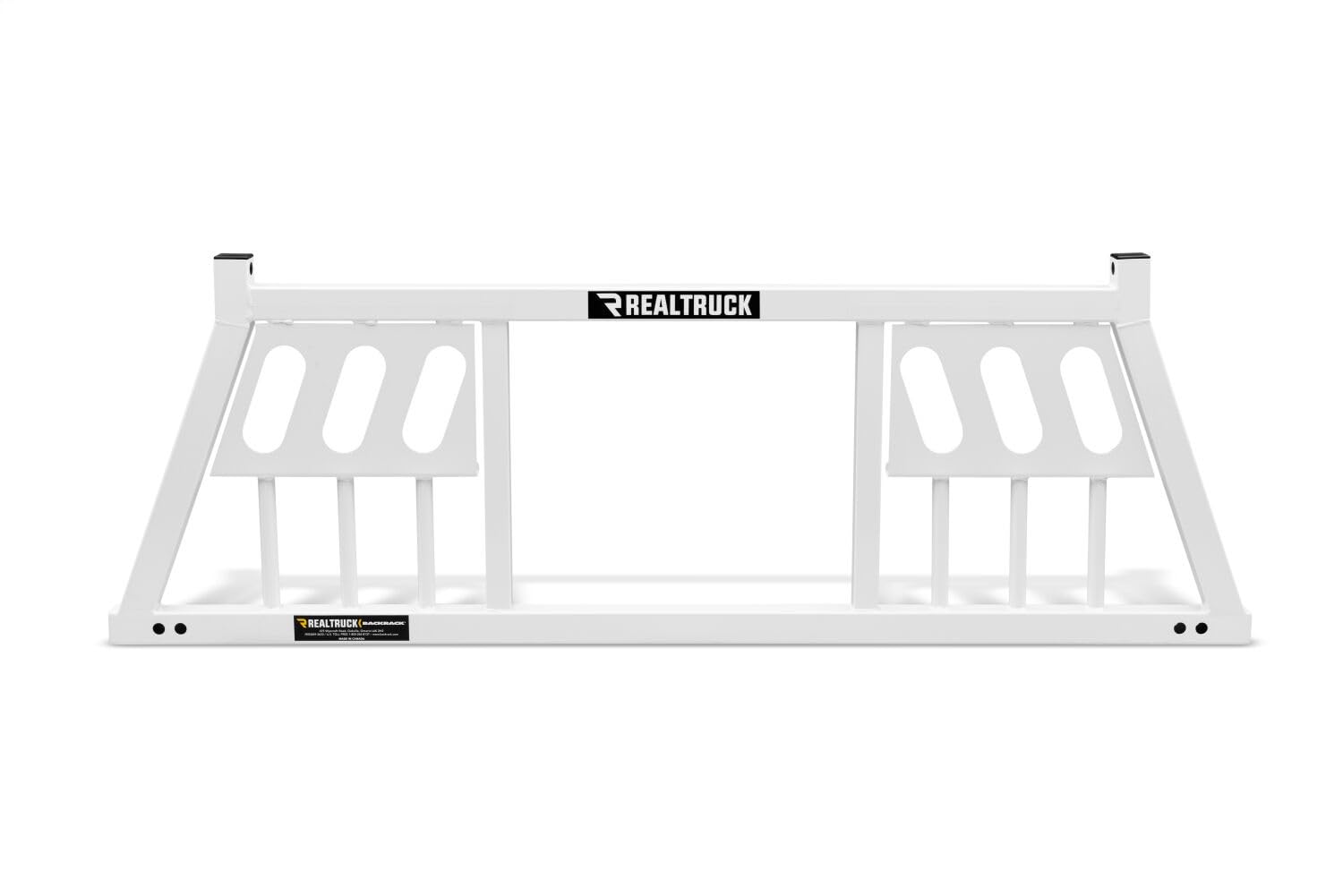 BACKRACK RealTruck Safety Rack Frame Only, White | 148TLW | Fits 2001-2025 Chevrolet/GMC Silverado/Sierra 2500/3500HD; 2017-2025 Dodge RAM 1500/2500/3500; 2004-2025 Nissan Titan & Others