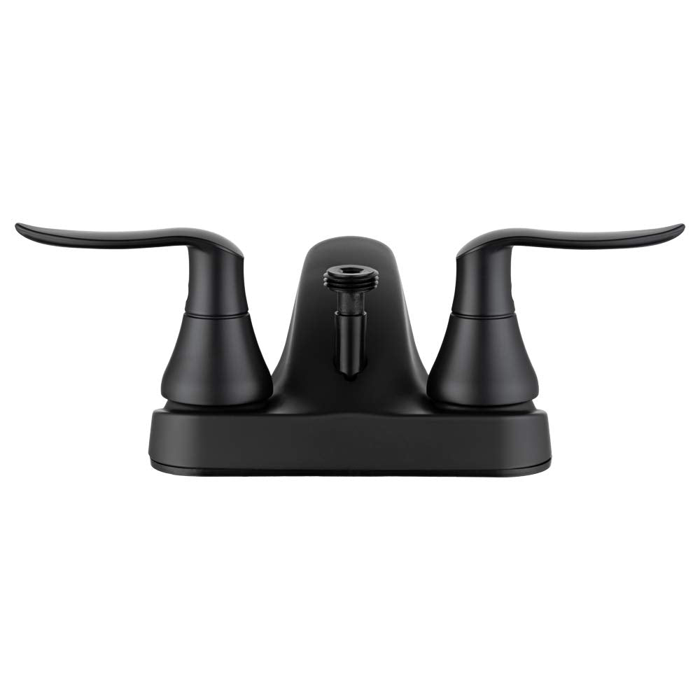 Dura Faucet RV Bathroom Faucet DF-PL720LH-MB with Winged Levers and Shower Hose Diverter (Matte Black)