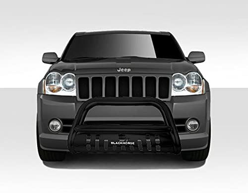 Bull Bar Black Horse Skid Plate Compatible with 2006-2010 Jeep Commander|2005-2007 Jeep Grand Cherokee-BB080009A-SP