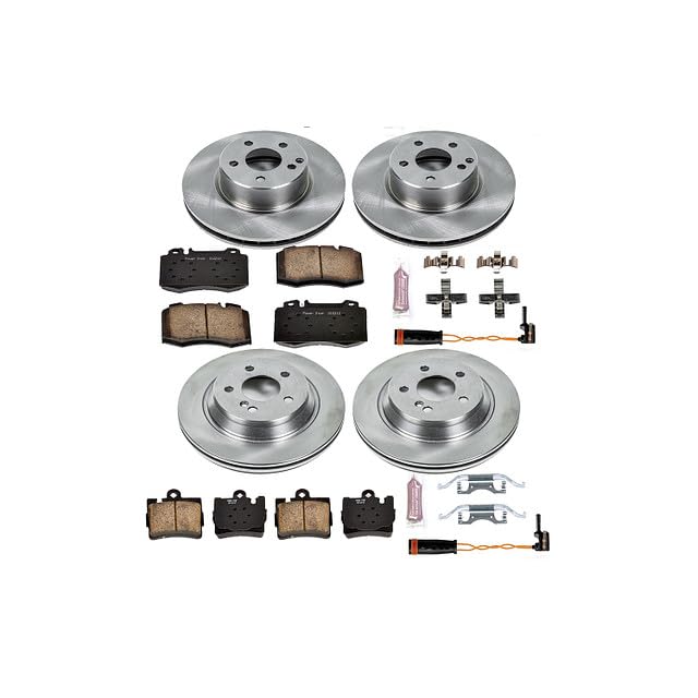 Power Stop Autospecialty KOE2851 Front and Rear Replacement Brake Kit-OE Brake Rotors & Ceramic Brake Pads For Mercedes-Benz S500 2002-2003 [Model Specific]