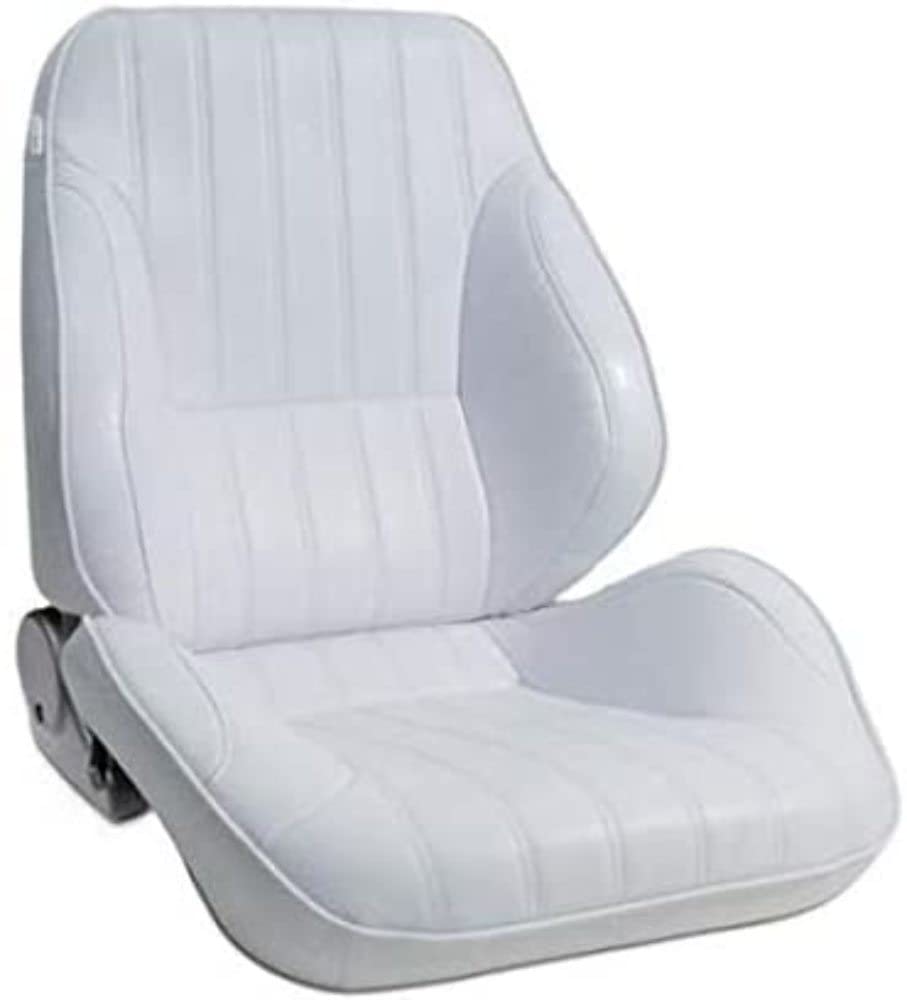 White Vinyl Racing Rally Low Back Recliner Right Seat ProCar by Scat 80-1050-53R