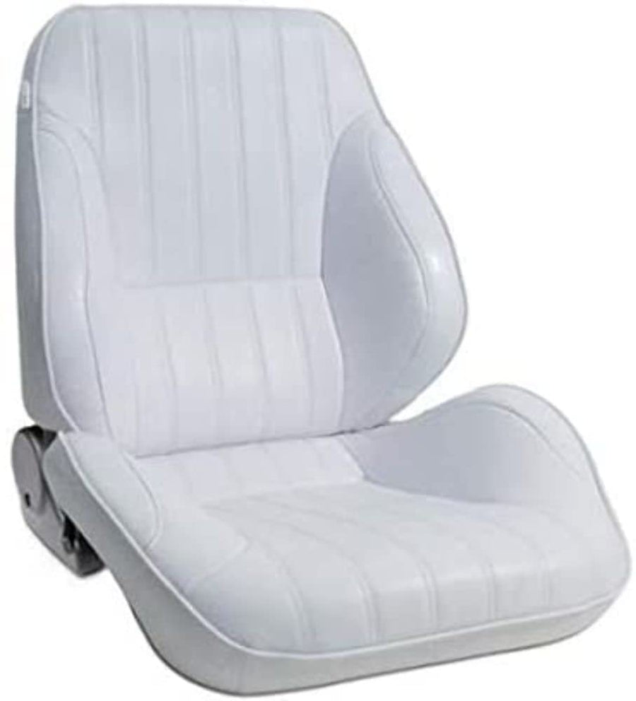 White Vinyl Racing Rally Low Back Recliner Right Seat ProCar by Scat 80-1050-53R
