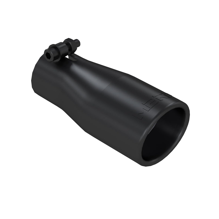 Black MBRP Exhaust Tip T5116BLK (3.75" O.D., Oval, 2.5" Inlet, 7 1/16" Length)