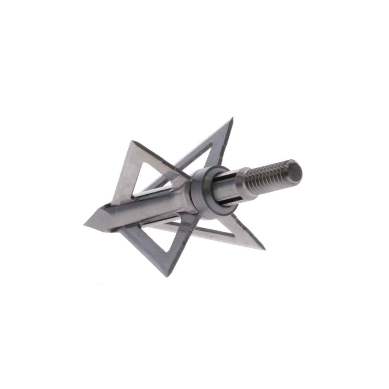 Titanium X TRUGLO QUADCUTTER 4 Blade 100 Grain Sharp Durable Fixed-Blade Archery Bow Hunting Broadhead with Grade 5 Titanium Ferrule & Stainless Steel Blades - Spare Set of Blades Included