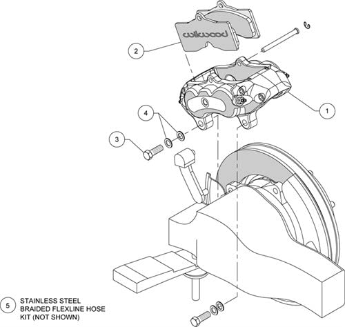 Rear Wilwood Brake Kit (65-82 Corvette Clear Anodized), Gray