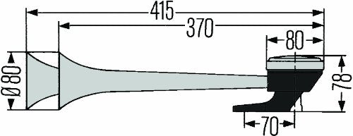 Horn Kit Hghway 2-Trumpet Air HELLA 005411001