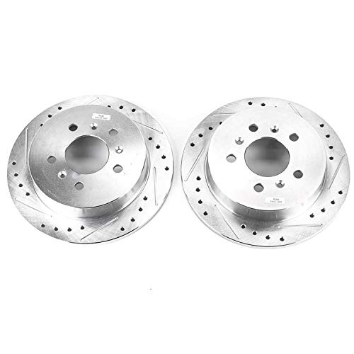 Rear Power Stop AR82111XPR Drilled & Slotted Evolution Rotor Pair