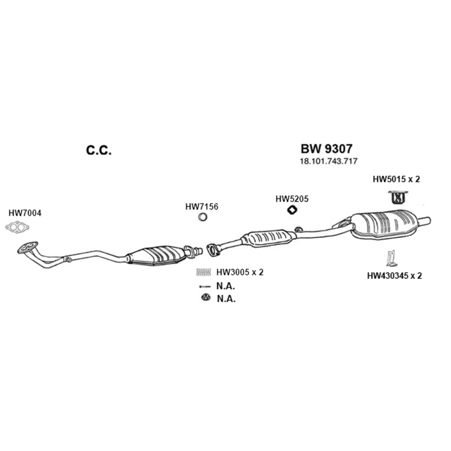 Exhaust Pipe Flange Gasket New for 9-5 318i 940 318is 760
