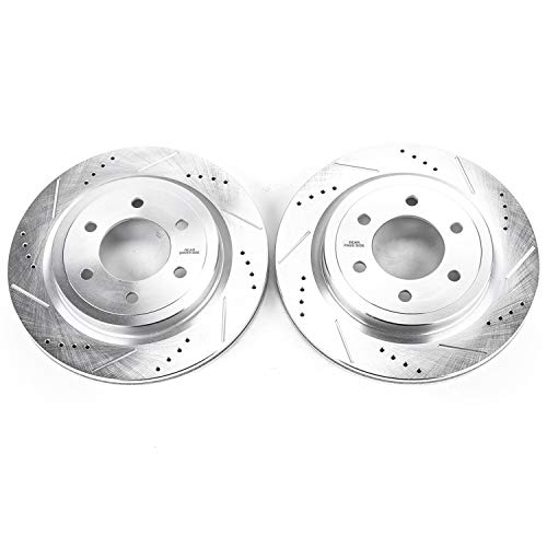 Power Stop Rear AR85195XPR Performance Drilled, Slotted & Plated Brake Rotor Pair