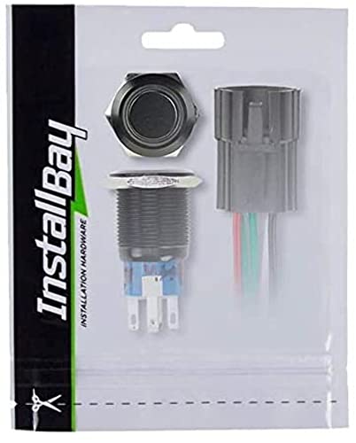 19Mm Black Round Switch W/Latch & Harness - Installbay White (IBRBSW19)