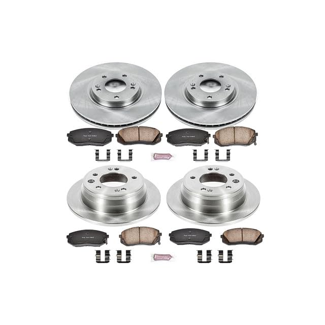 Power Stop Autospecialty KOE6088 Front and Rear Replacement Brake Kit-OE Brake Rotors & Ceramic Brake Pads For Hyundai Tucson 2012-2015, Kia Sportage 2012-2016 [Model Specific]